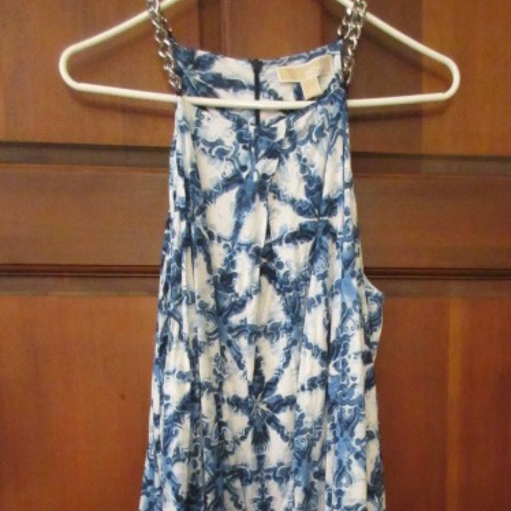 NEW MICHAEL KORS Short Viscose Chain Dress Large